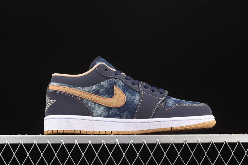 All categories Air Jordan Jordan series basketball shoes Air Jordan 1 Low Air Jordan 1 Low AJ1 Joe 1 dark blue denim low-top basketball shoes DH1259-400